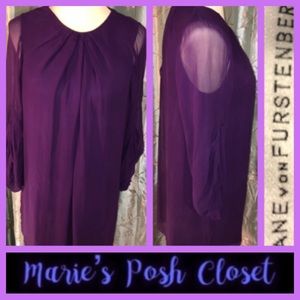 Purple Silk DVF Mini-Dress